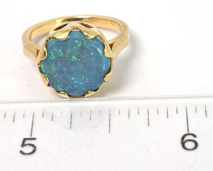 Commanding Opal Ring in 14KT Yellow Gold
