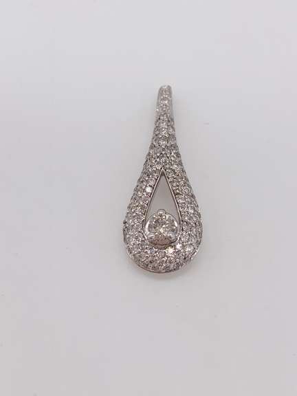 14kt White Gold & Diamond Pendant
