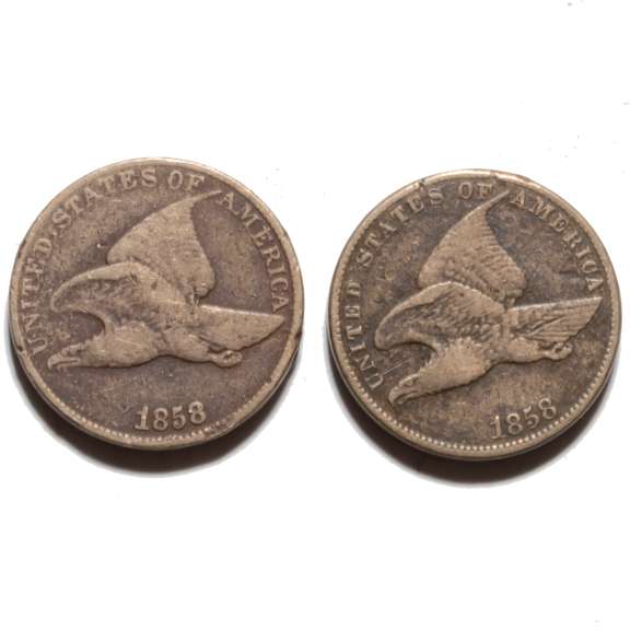 1858 Flying Eagles Large And Small Letters