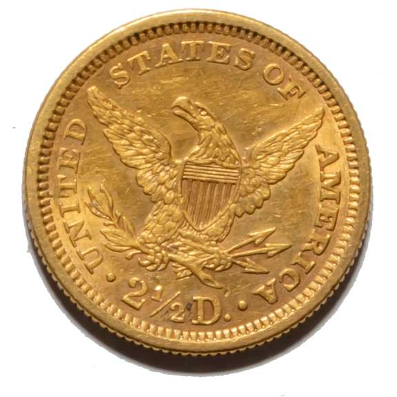 1861 Civil War US Gold Quarter Eagle
