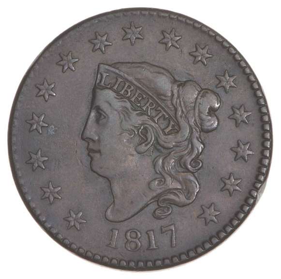 1817 Matron Head Large Cent - 15 Stars