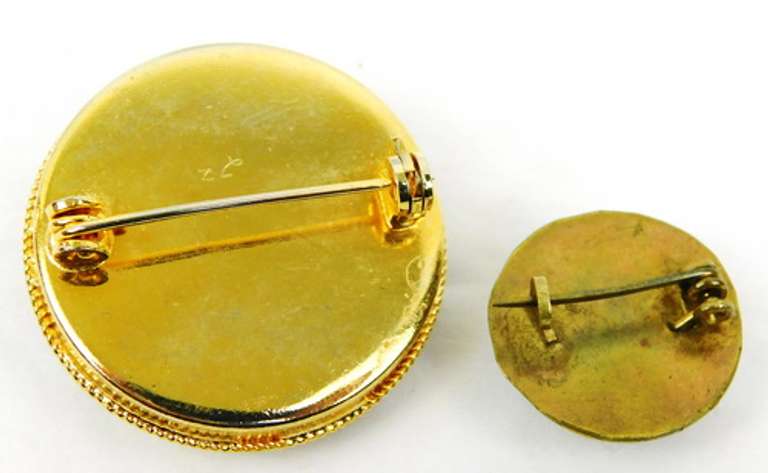 2 Vintage Italian Micro Mosaic Pins