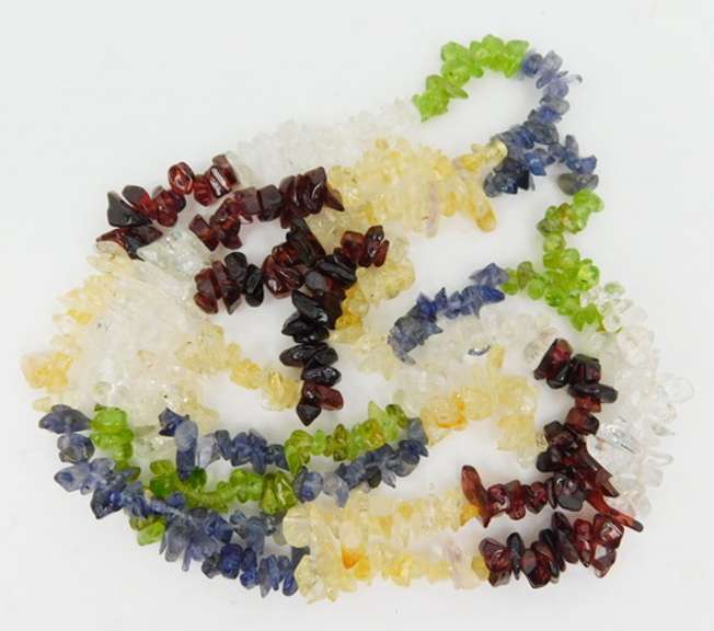 Multi-Gemstone Long 34 Inch Necklace