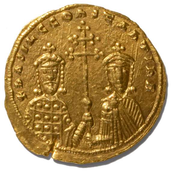 Byzantine Empire.  Basil II & Constantine VII 976-1025 AD Gold Solidus of Constantinople