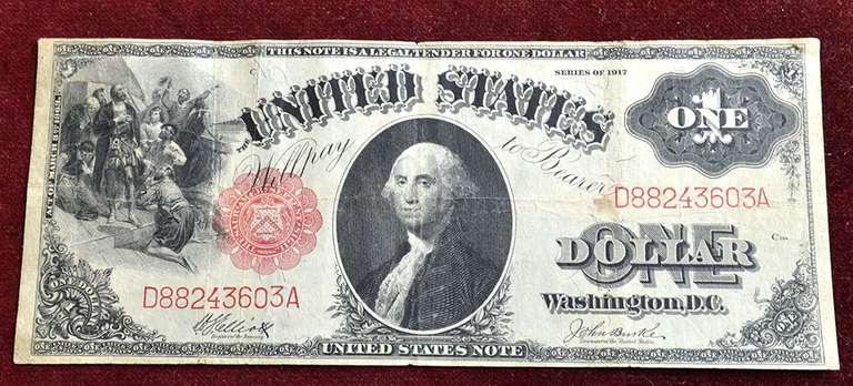 1917 $1 Legal Tender, Circ