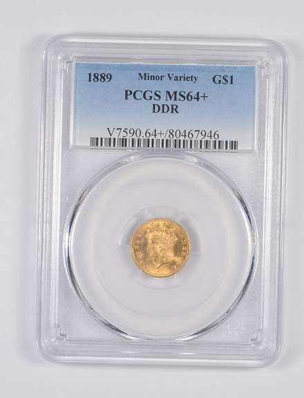 MS64+ 1889 $1 Indian Princess Head Gold - Minor Variety - DDR - PCGS