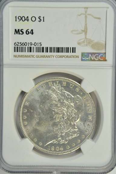 Virtual Gem BU 1904-O Morgan Silver Dollar. NGC MS64