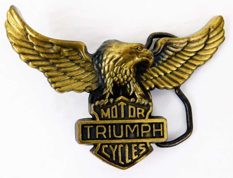 Triumph Motorcycles Brass Belt Buckle