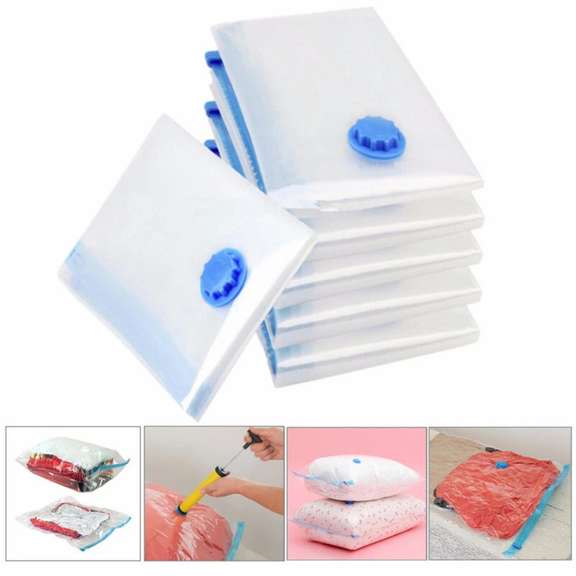 6PCS Vacuum Seal Storage Bag With Pump