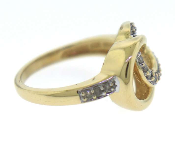 Favorite Yellow Gold Diamond Swirl Ring