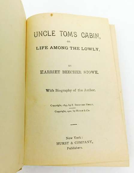 1901 Uncle Tom's Cabin Antique Book