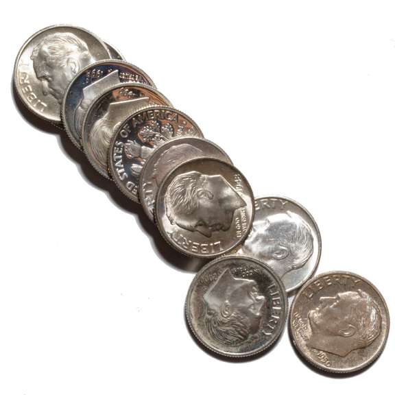 Gem Silver BU and Proof Roosevelt Lot
