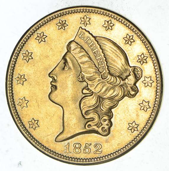 1852-O $20.00 Liberty Head Gold Double Eagle - Near Uncirculated