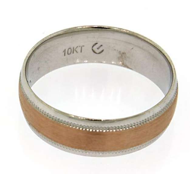 10KT Gold Two Toned Band