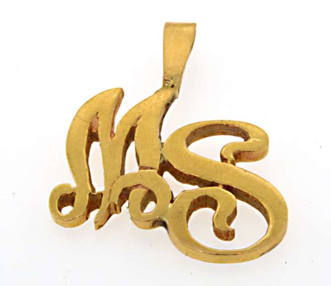 Bold Initial 14kt Pendant
