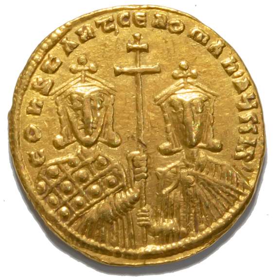 Byzantine Empire Constantine VII & Romanos II, 913-945 AD Gold Solidus of Constantinople