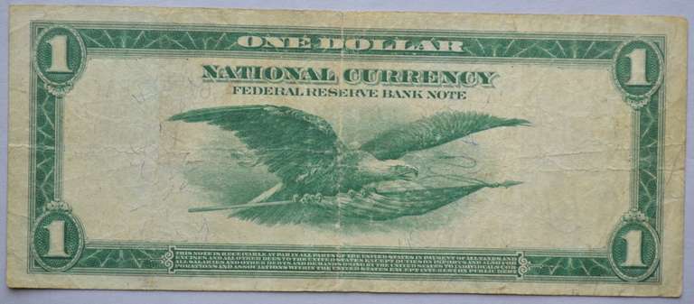 1918 $1 Series National Currency Philadelphia