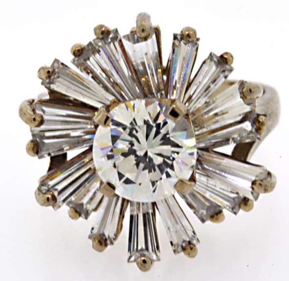 Classic 14kt Cubic Zirconia Cocktail Ring