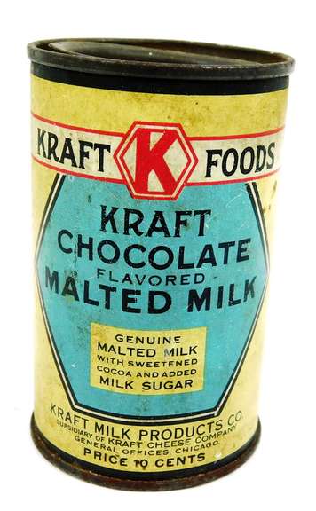 Rare Early Kraft Malted Milk Tin