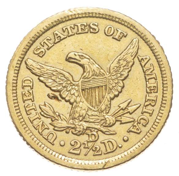 1844-D $2.50 Liberty Head Gold Quarter Eagle