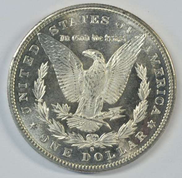 DMPL BU 1881-S Morgan Silver Dollar. Real flashy-white