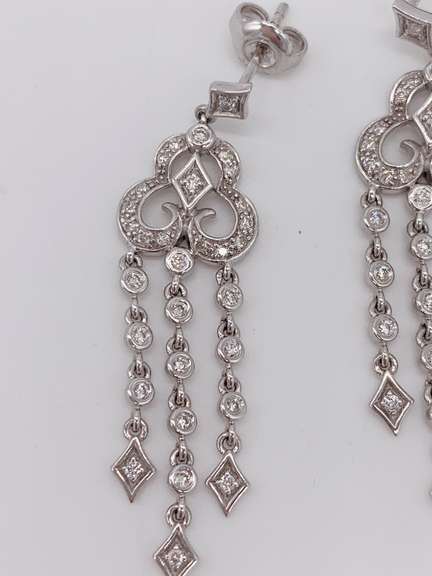 14kt Solid Gold & Diamond Earrings