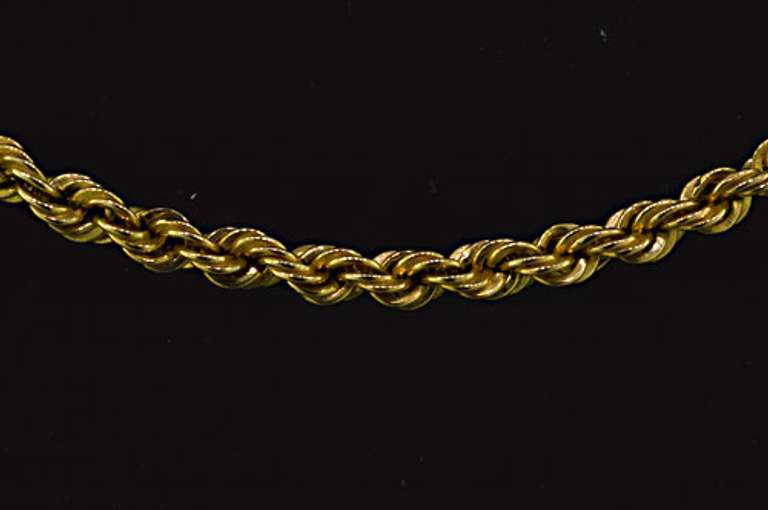 Sparkling 10kt Rope Chain Necklace