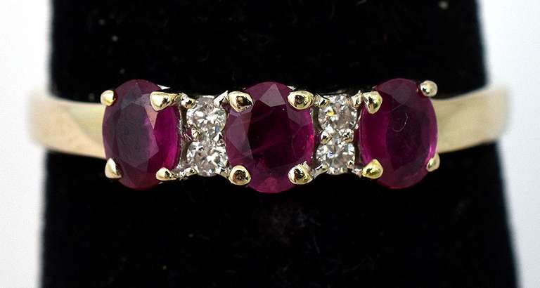 Vibrant Ruby Ring in 18KT White Gold