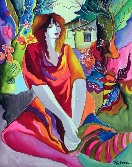 Patricia Govezensky Original Watercolor Patricia Govezensky Pleasant Thoughts