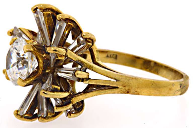 Cute 14kt Cubic Zirconia Statement Ring