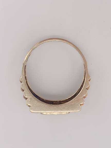 Gent's 10kt Gold & Diamond Wedding Band- Size 11