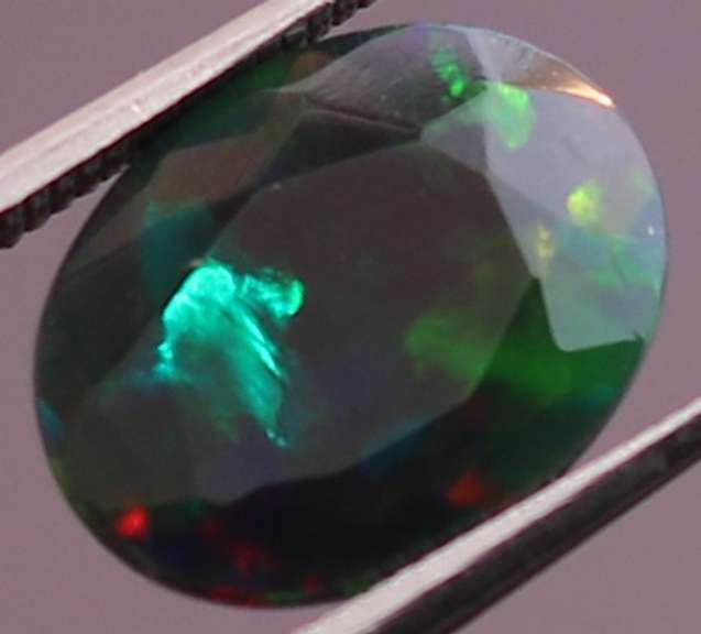 Raven black block and floral pattern 1.66ct Black Opal