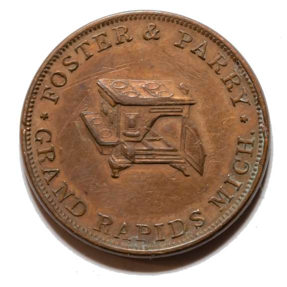 Foster & Parry Michigan 1850 s Token