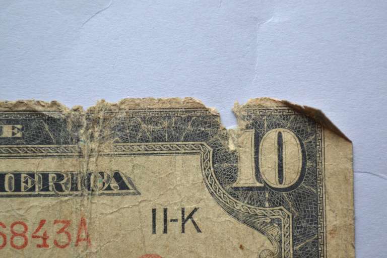 Scarce $ 10 Red Seal Texas FRN