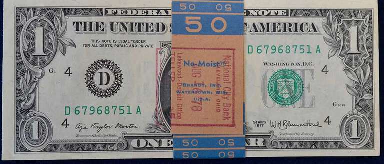 50 Consecutive UNC 1977 Cleveland Federal Reserve Notes