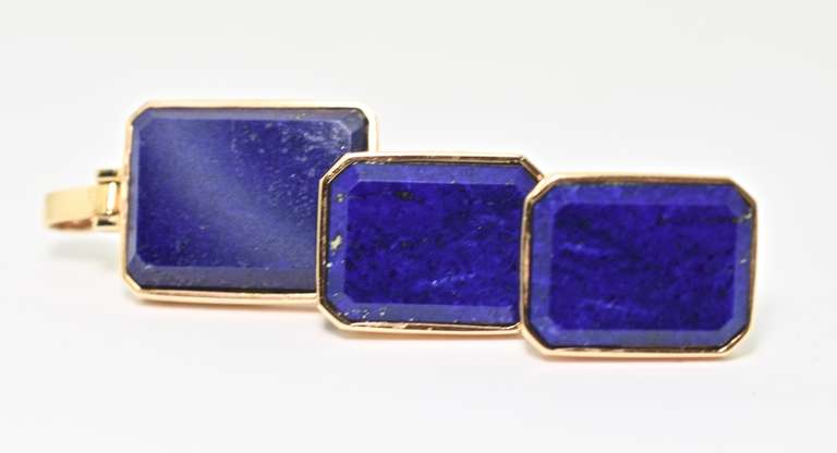Gorgeous 18K Lapis Pendant and Earrings Set