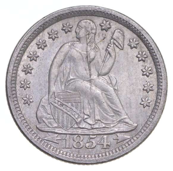 1854 Seated Liberty Dime - Arrows