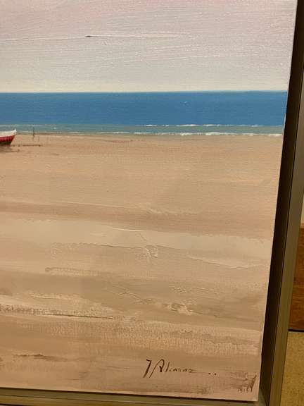 Boats Resting on the Beach Painting