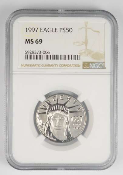 MS69 1997 $50 American Platinum Eagle 1/2 Oz - Graded NGC