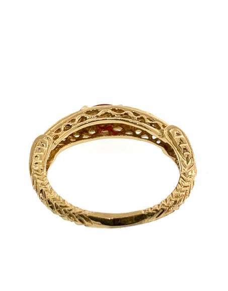 14KT Diamond Ruby Ring