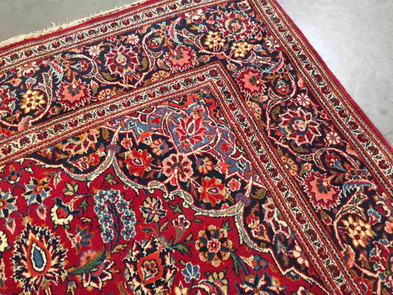 AUTHENTIC  VINTAGE PERSIAN KASHAN 4'.4" X 7'.7"