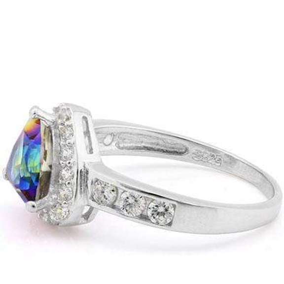 EXCLUSIVE 1.2 CARAT TW OCEAN MYSTIC GEMSTONE & CUBIC ZIRCONIA PLATINUM