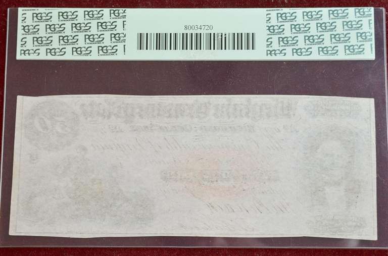 Ceritfied Civil War Era Virginia $50 Treasury Note