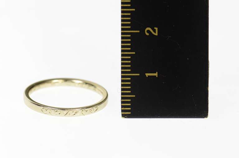 14K White Gold Classic Simple Rounded Wedding Band Ring