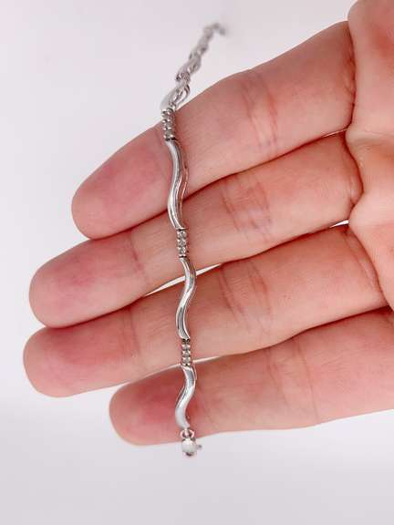 10kt White Gold & Diamond Bracelet