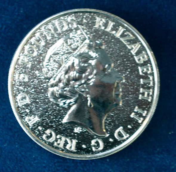 2016 Great Britain 2 OZ  Fine Silver Queens Beast The Lion Of England