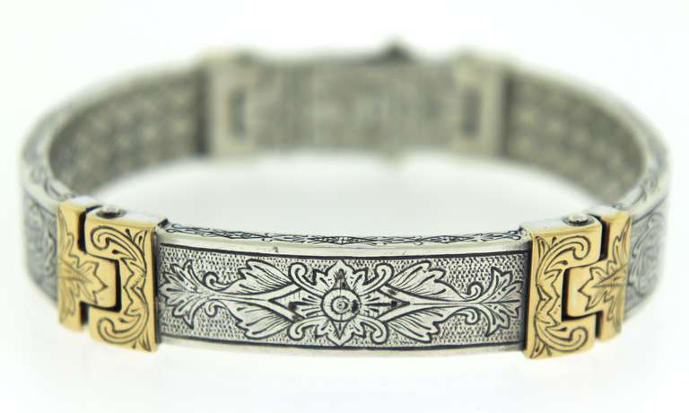 Pretty Konstantino Men's 2 Tone Bracelet