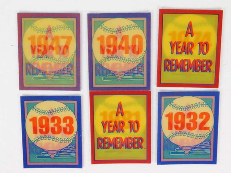 6 - 1989 Magic Motion Trivia Baseball Cards