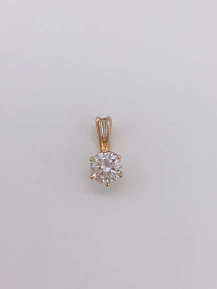 14kt White Gold Diamond Pendant