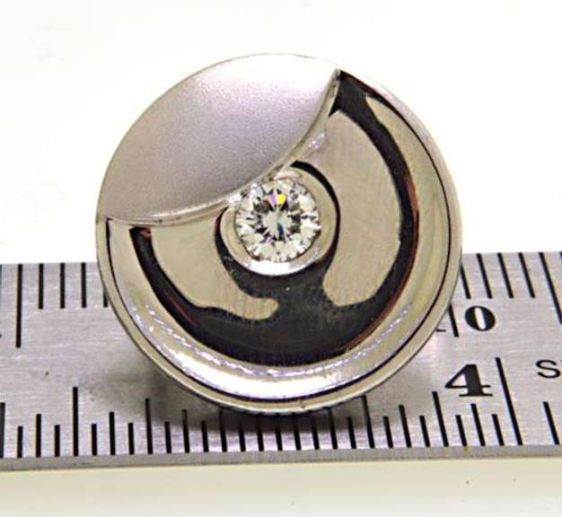 Vintage and very rare Art Deco Bezel Set Diamond Earrings in Platinum